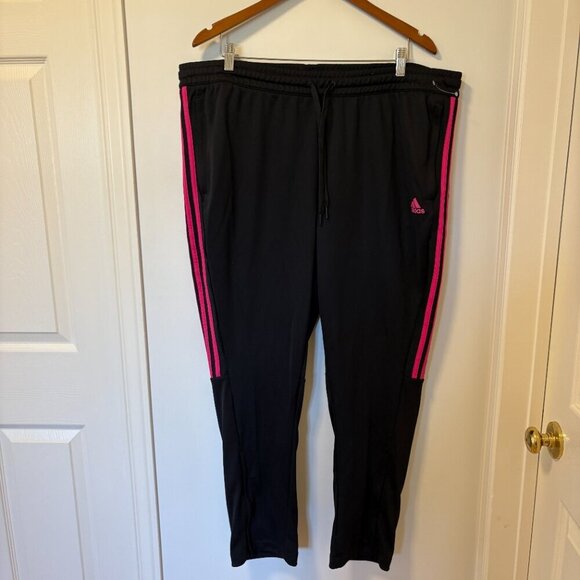 ADIDAS Womens Black & Pink, Sereno AEROREADY Track Pants, Size 3XL Jogging - Picture 3 of 14
